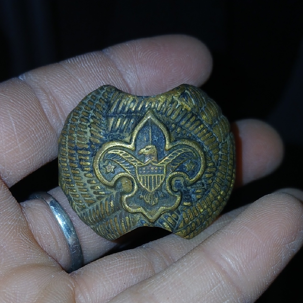 Vintage Gold and Black Boy Scouts Emblem